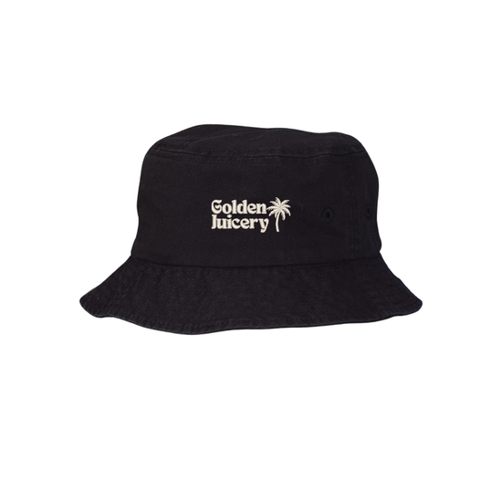 Embroidered Bucket Hat Black Alt