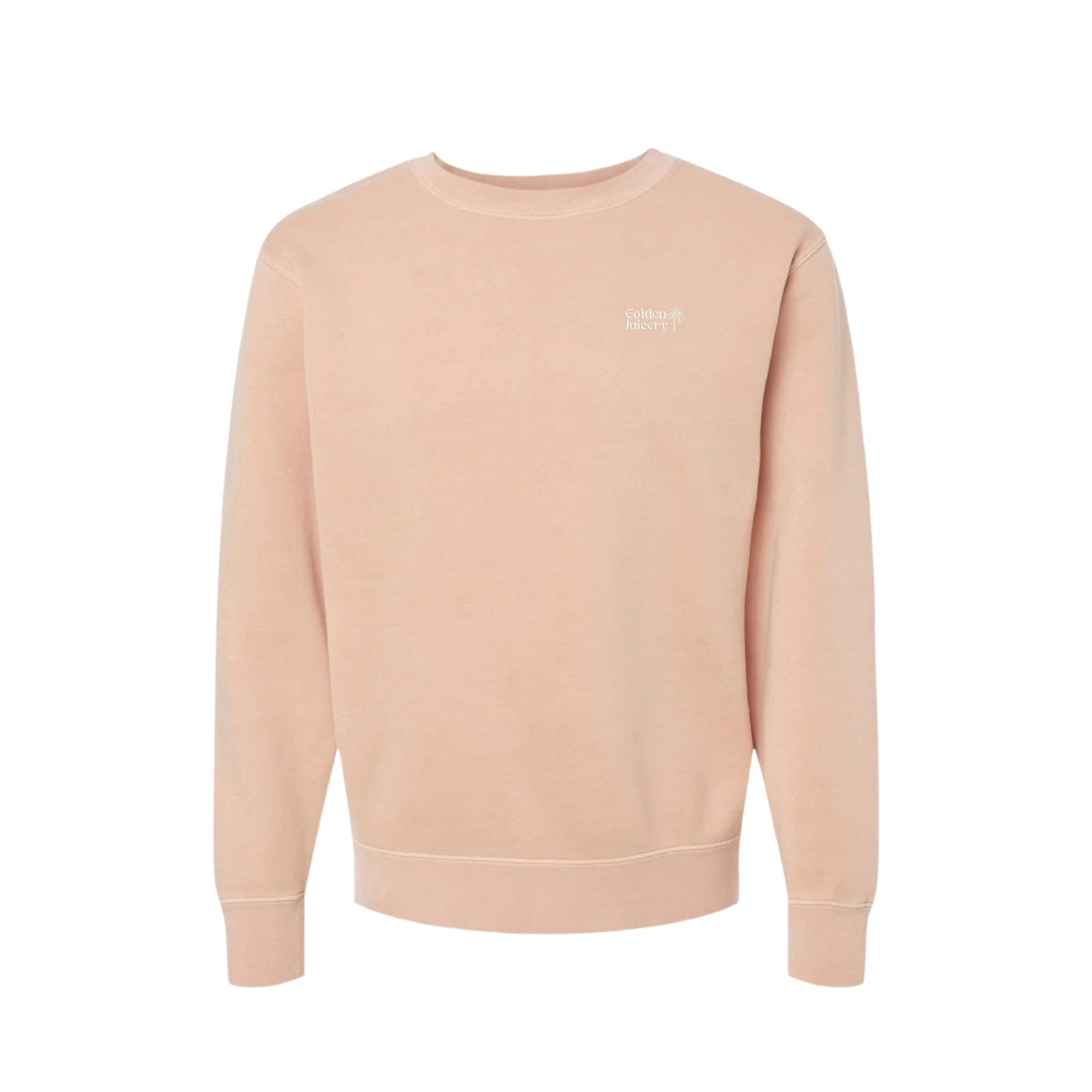 Embroidered Crew Neck Dusty Rose Front