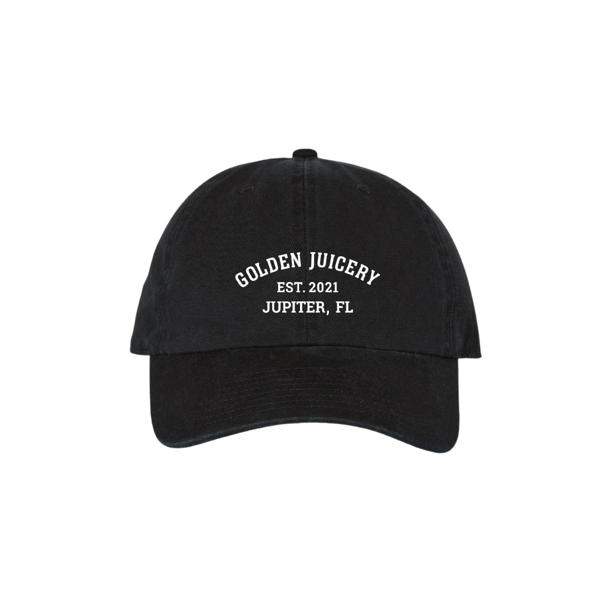 Embroidered Dad Hat Black Front