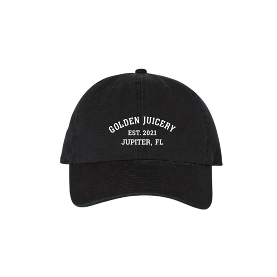 Embroidered Dad Hat Black Front
