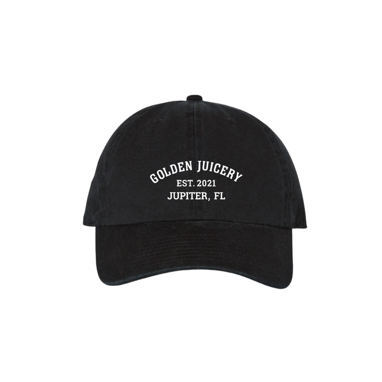 Embroidered Dad Hat Black Front