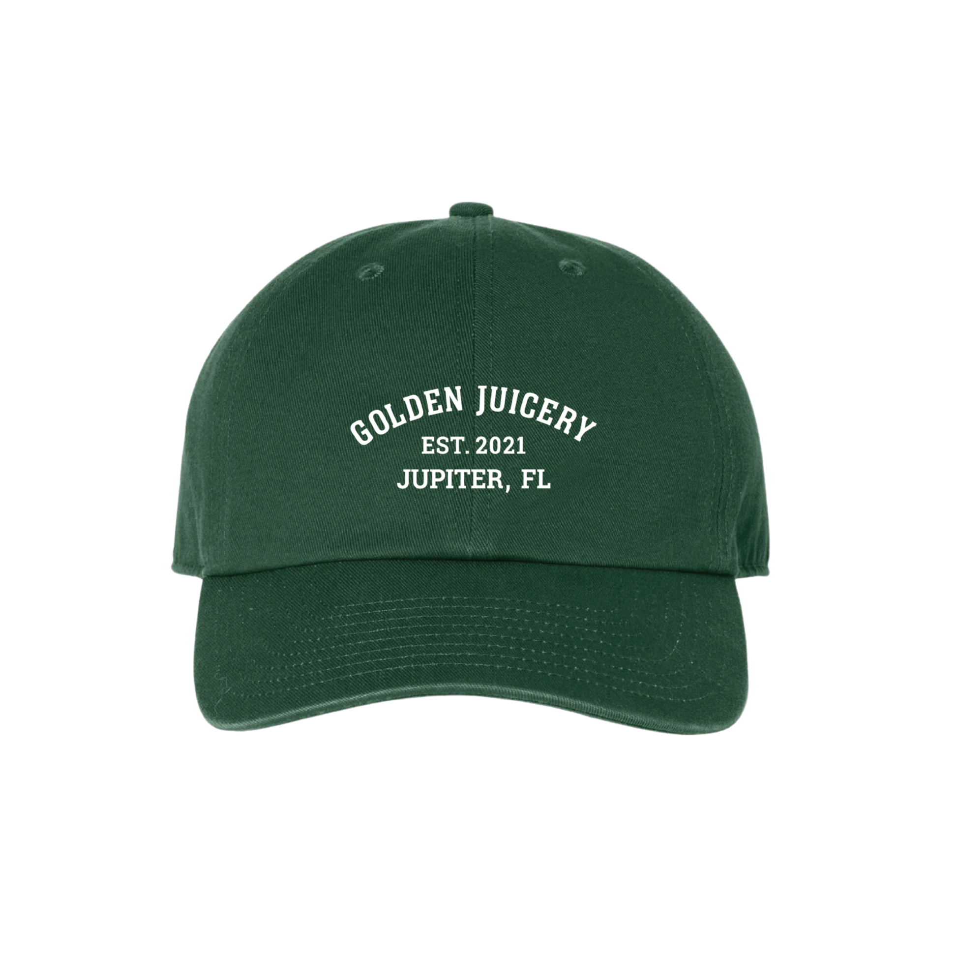 Embroidered Dad Hat Green Front