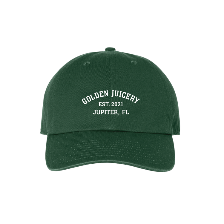 Embroidered Dad Hat Green Front